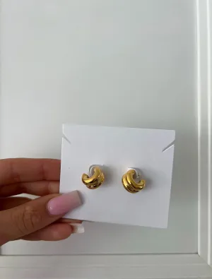 Ana Gold Hoops - Water Resistant
