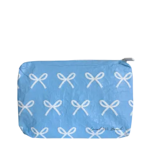 Blue Bows Water Resistant Pouch
