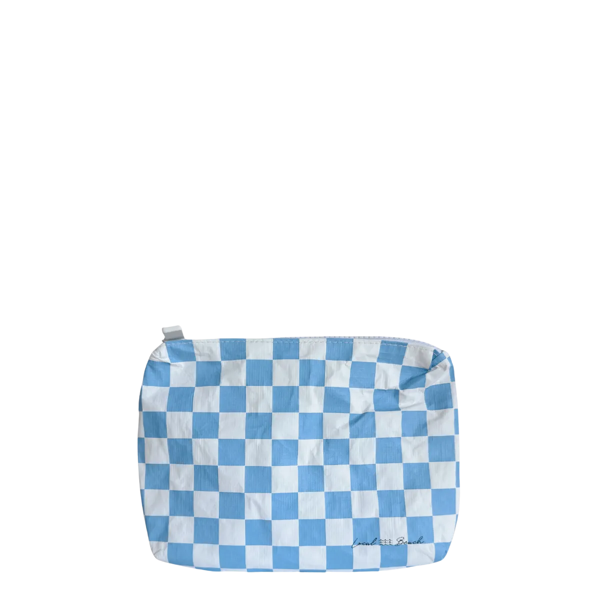 Blue Checker Water Resistant Pouch