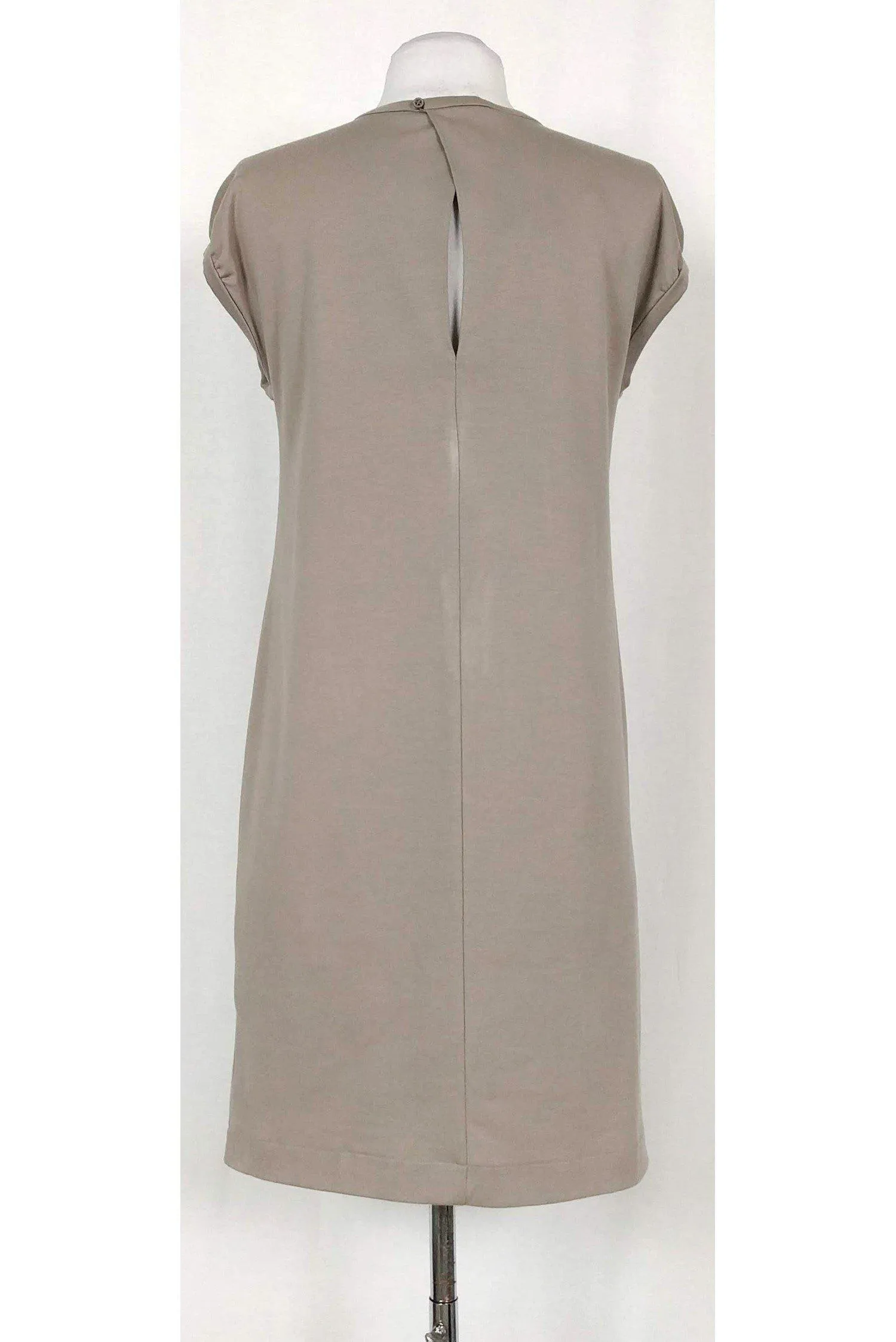 Brunello Cucinelli - Tan Jewel Embellished Dress Sz S
