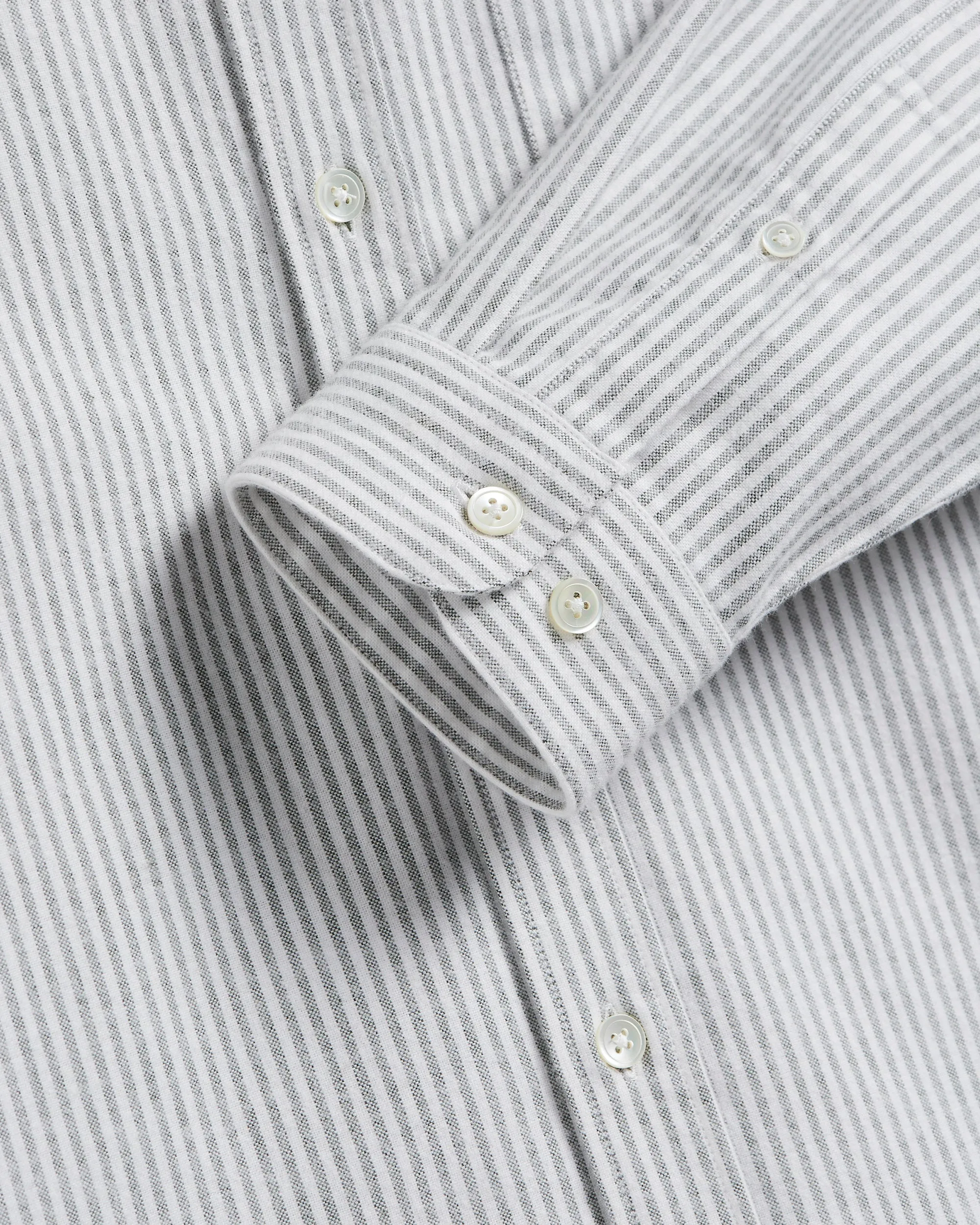 Brushed Oxford Stripe - Moss Green