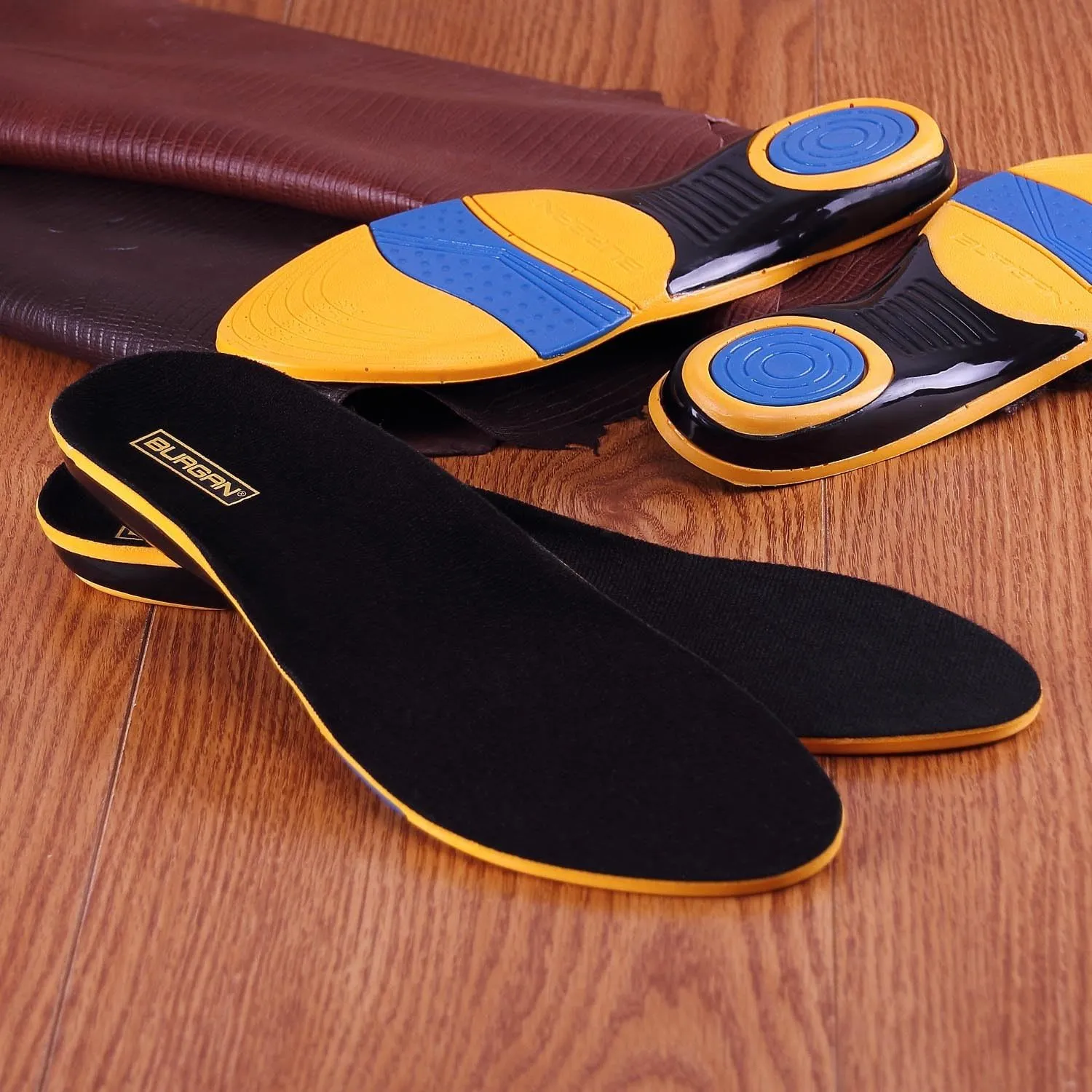 BURGAN Full Length Orthotic Replacement Insoles with Odor Fighting Feature for Men and Women (Active Work, Small (US 3-8))