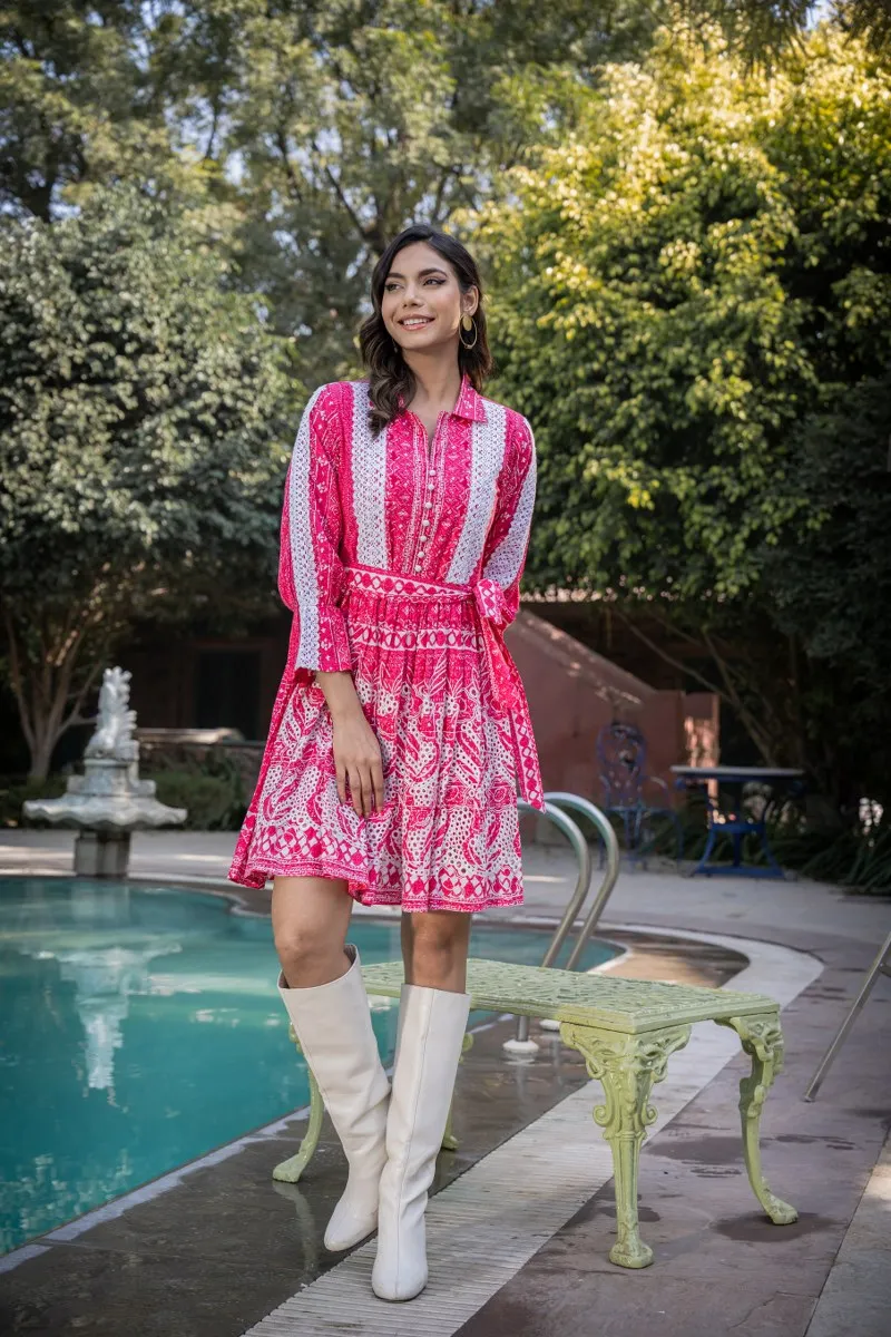 Chic Fit and Flare Cotton Dress for Flattering Style