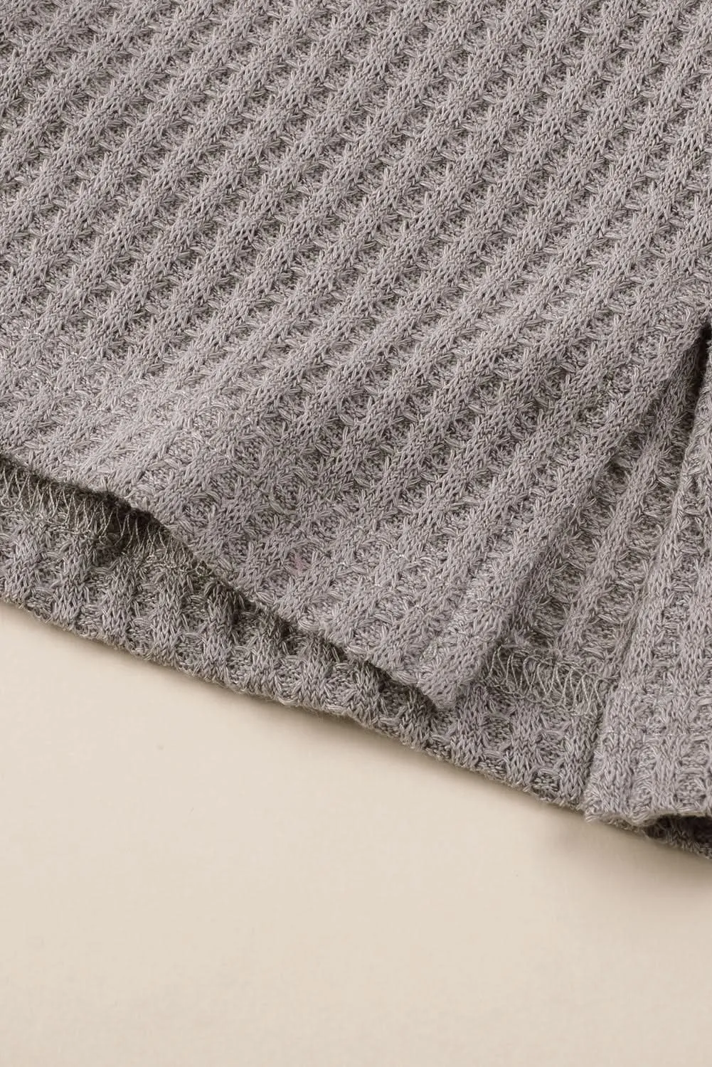 Cozy taupe plus size v-neck top