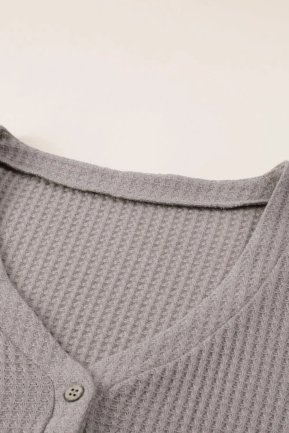 Cozy taupe plus size v-neck top
