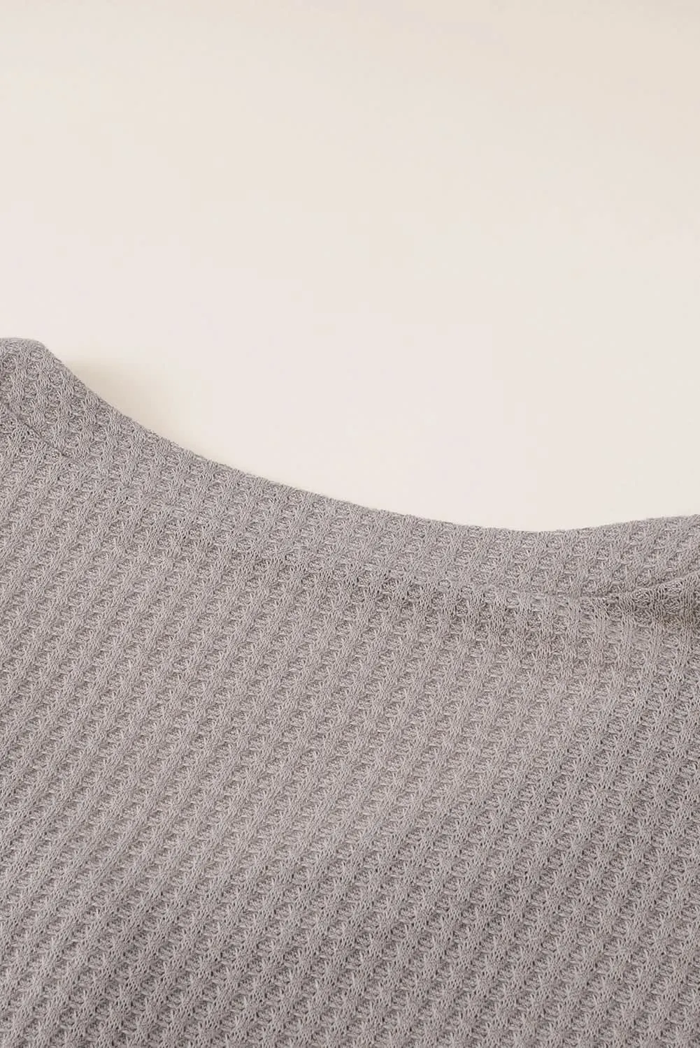 Cozy taupe plus size v-neck top