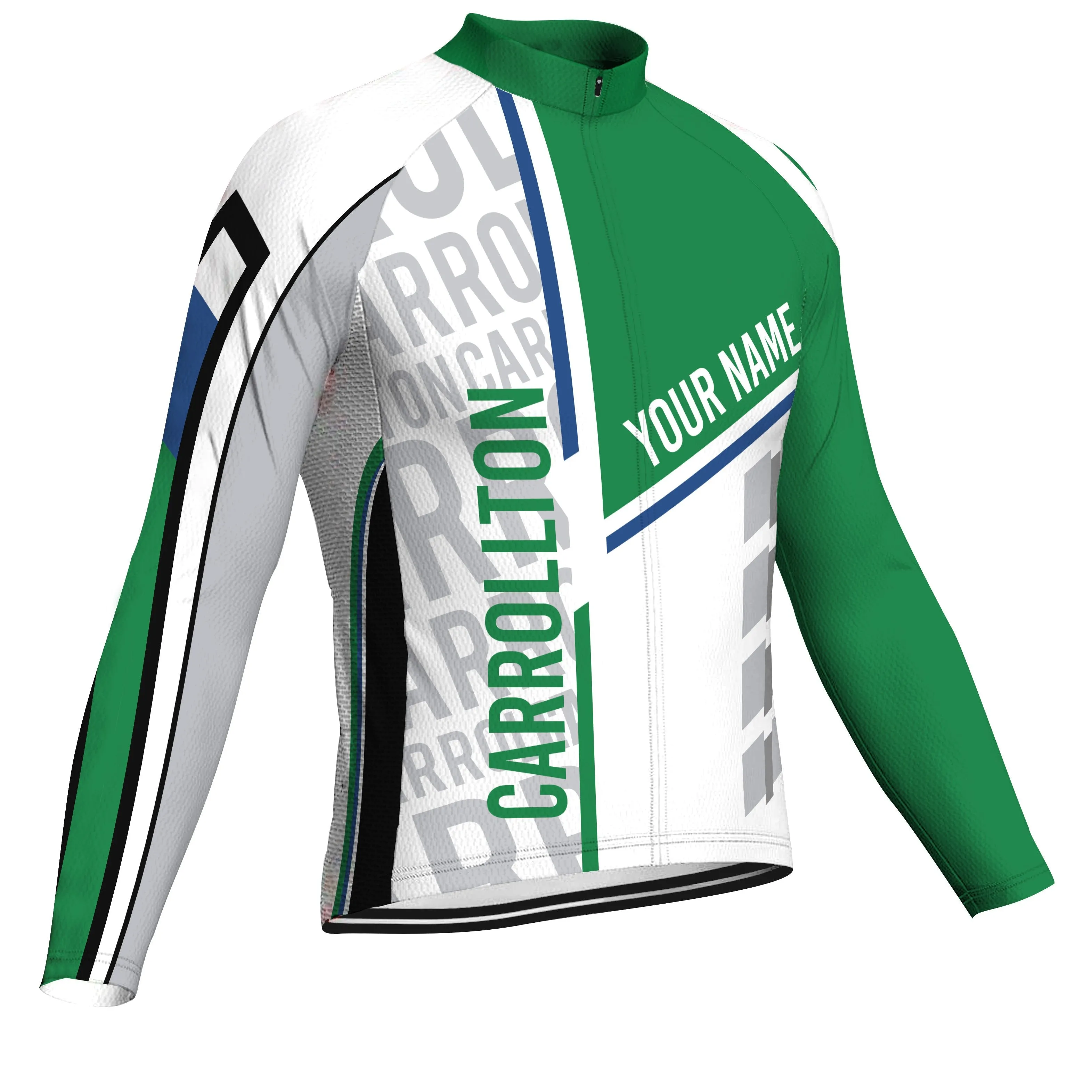 Customized Carrollton Long Sleeve Cycling Jersey for Men