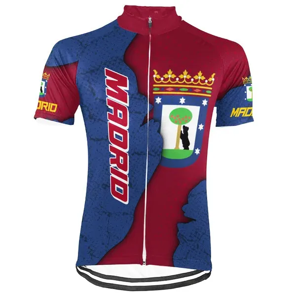 Customized Madrid Short Sleeve Cycling Jersey for Men