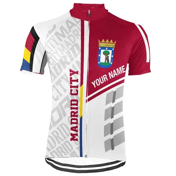 Customized Madrid Short Sleeve Cycling Jersey for Men