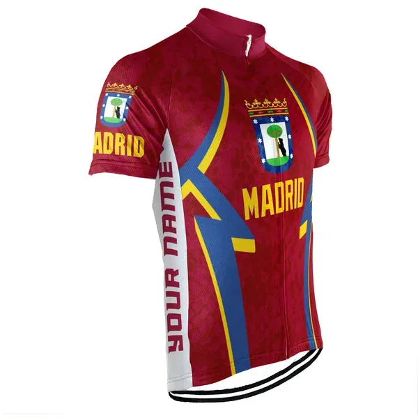 Customized Madrid Short Sleeve Cycling Jersey for Men