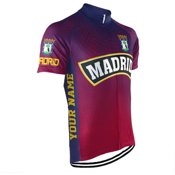 Customized Madrid Short Sleeve Cycling Jersey for Men