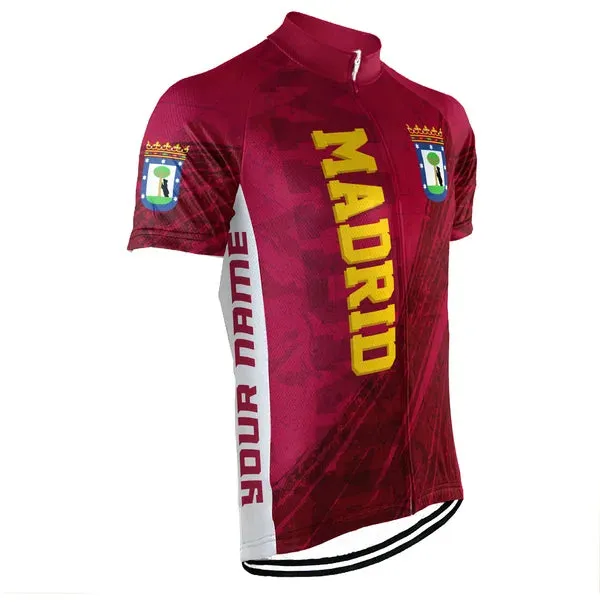 Customized Madrid Short Sleeve Cycling Jersey for Men