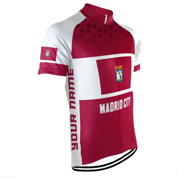 Customized Madrid Short Sleeve Cycling Jersey for Men