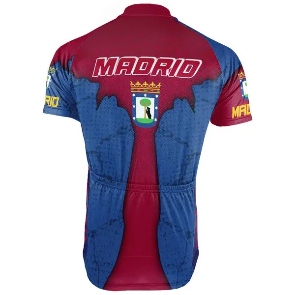 Customized Madrid Short Sleeve Cycling Jersey for Men