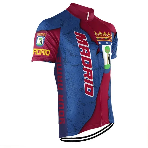 Customized Madrid Short Sleeve Cycling Jersey for Men