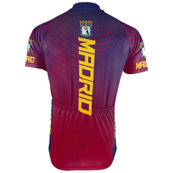 Customized Madrid Short Sleeve Cycling Jersey for Men