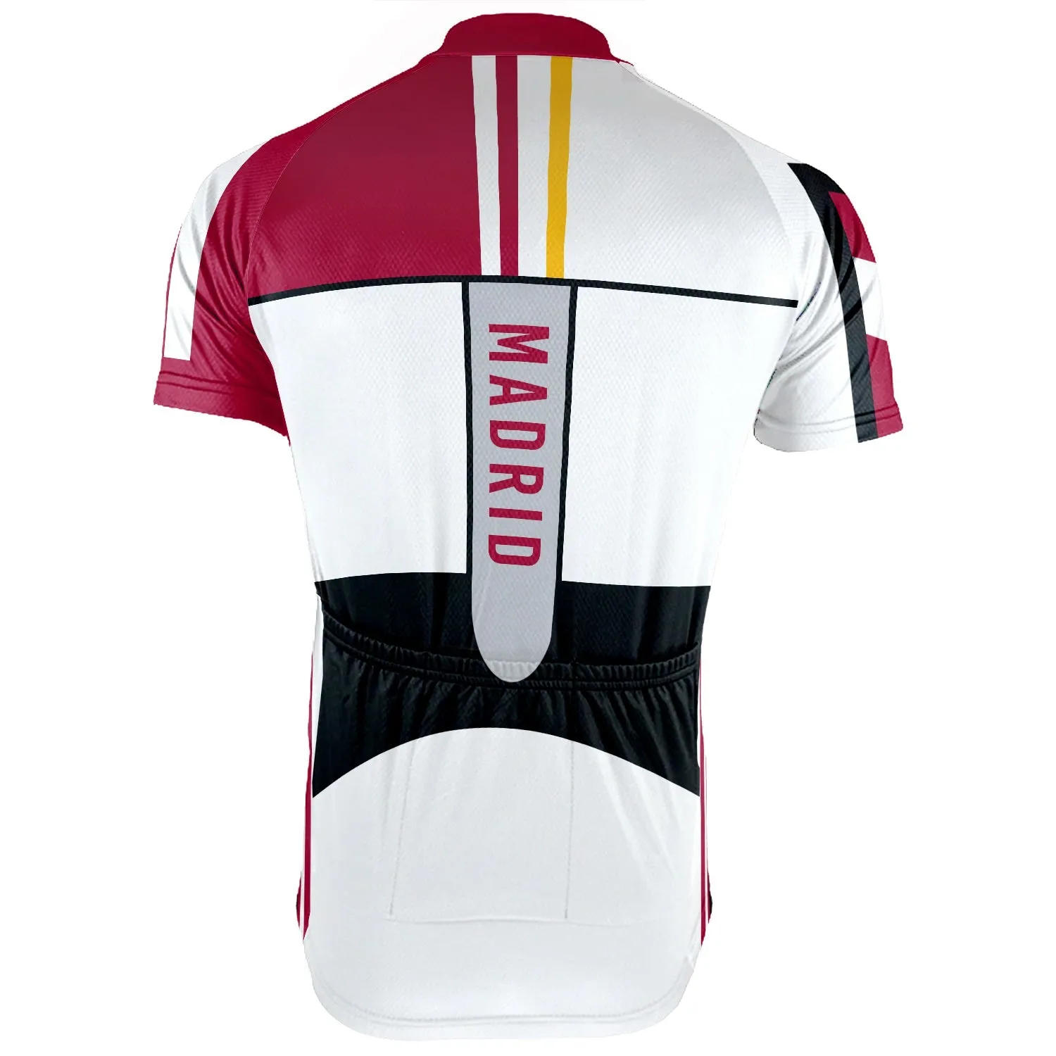 Customized Madrid Winter Thermal Fleece Short Sleeve Cycling Jersey for Men