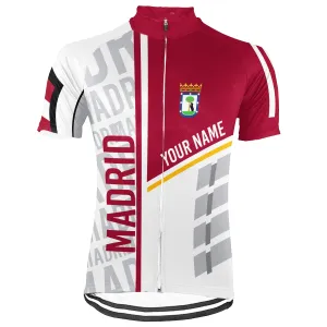 Customized Madrid Winter Thermal Fleece Short Sleeve Cycling Jersey for Men