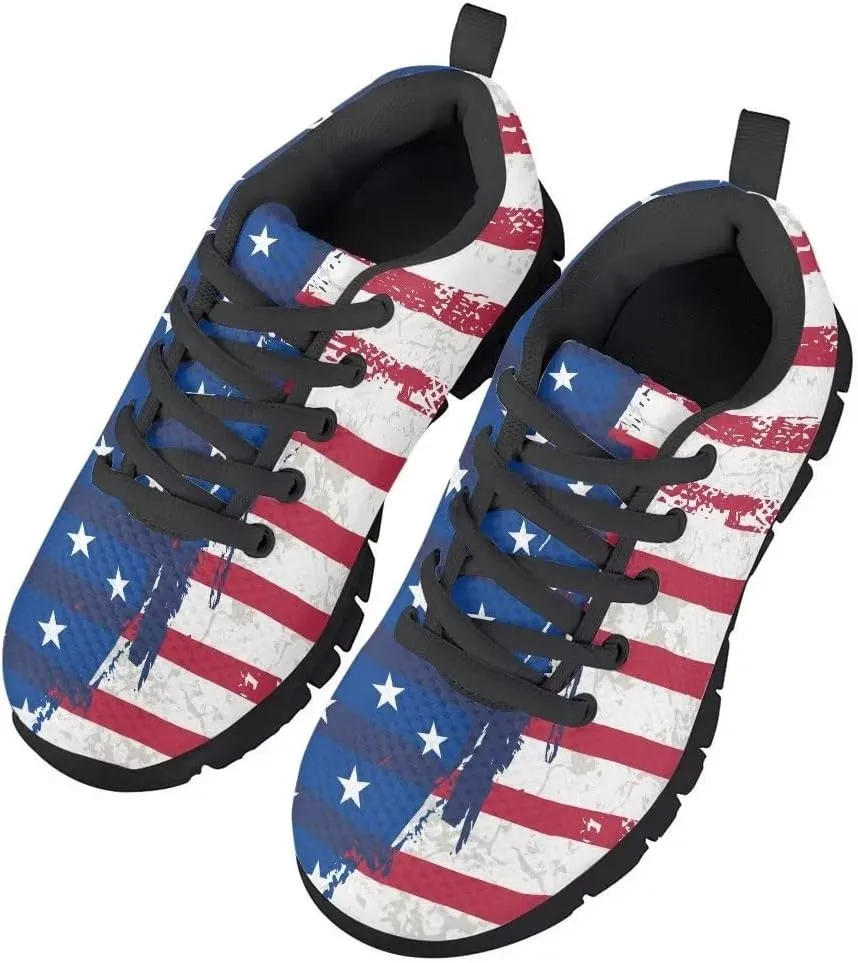 Dellukee Boys Girls Running Shoes Kids Fashion Cute Breathable Lightweight Mesh Athletic Tennis Sneakers