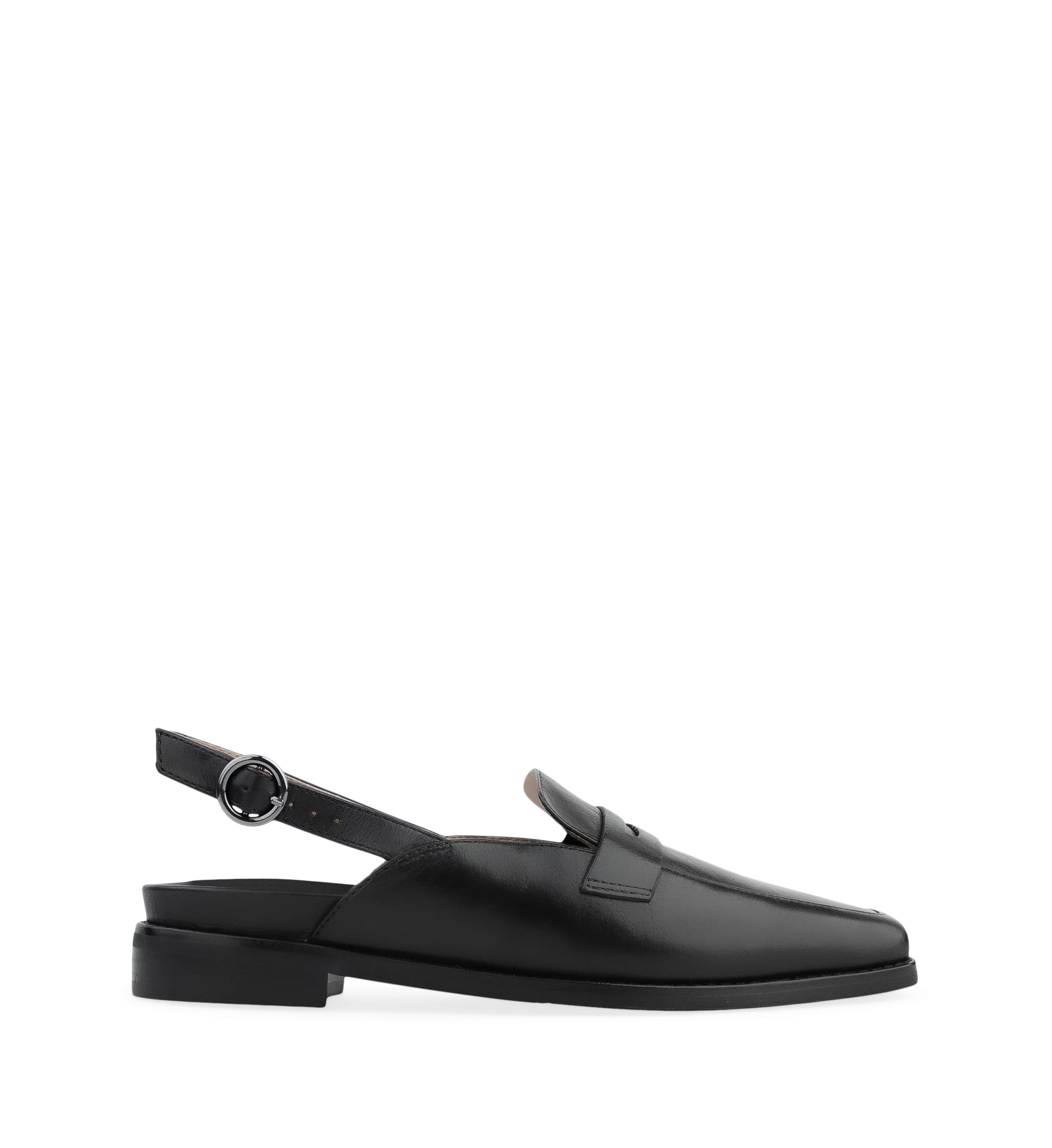 Macaw Black Leather Loafers