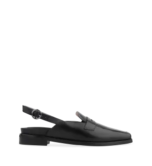 Macaw Black Leather Loafers