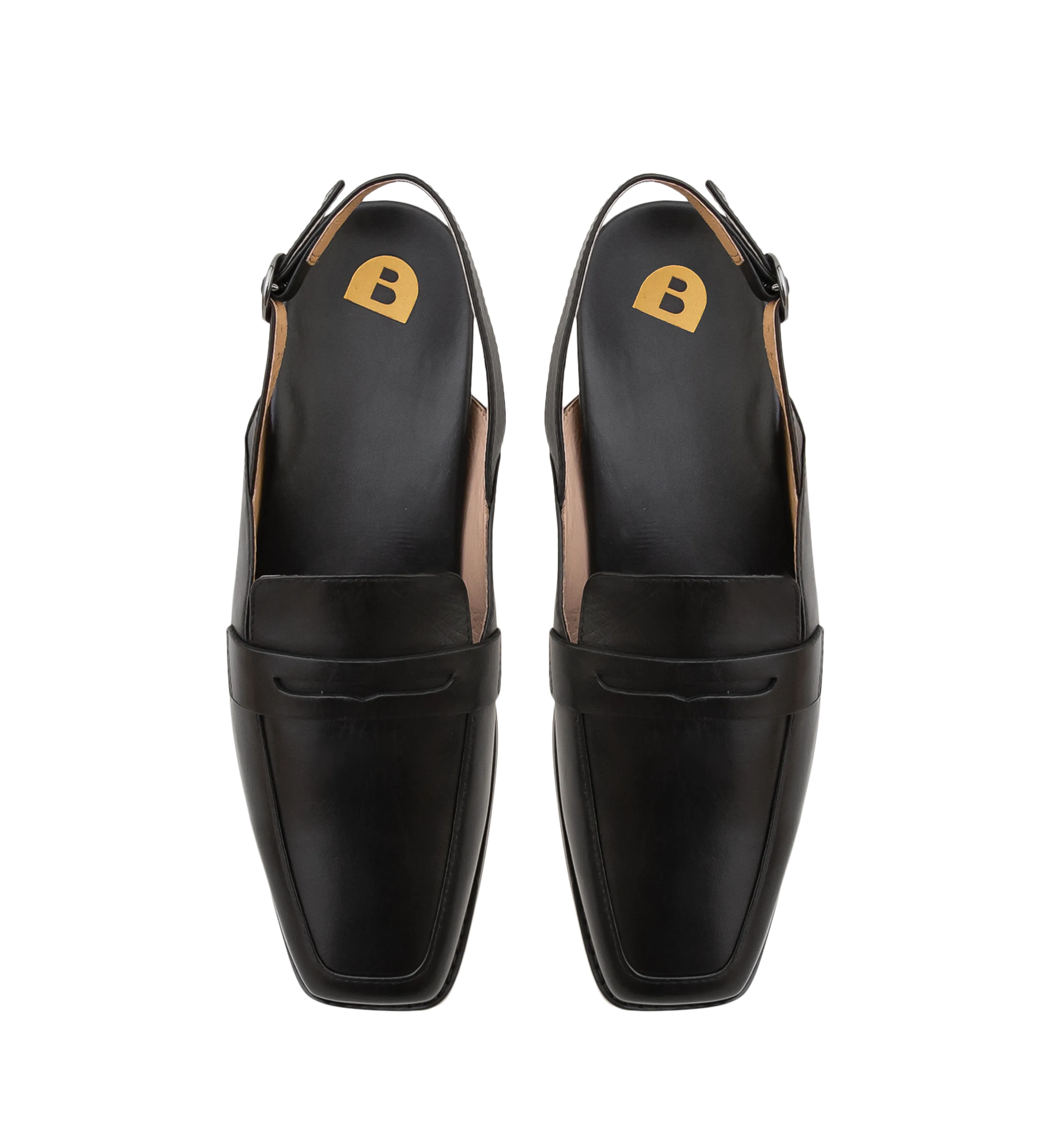 Macaw Black Leather Loafers