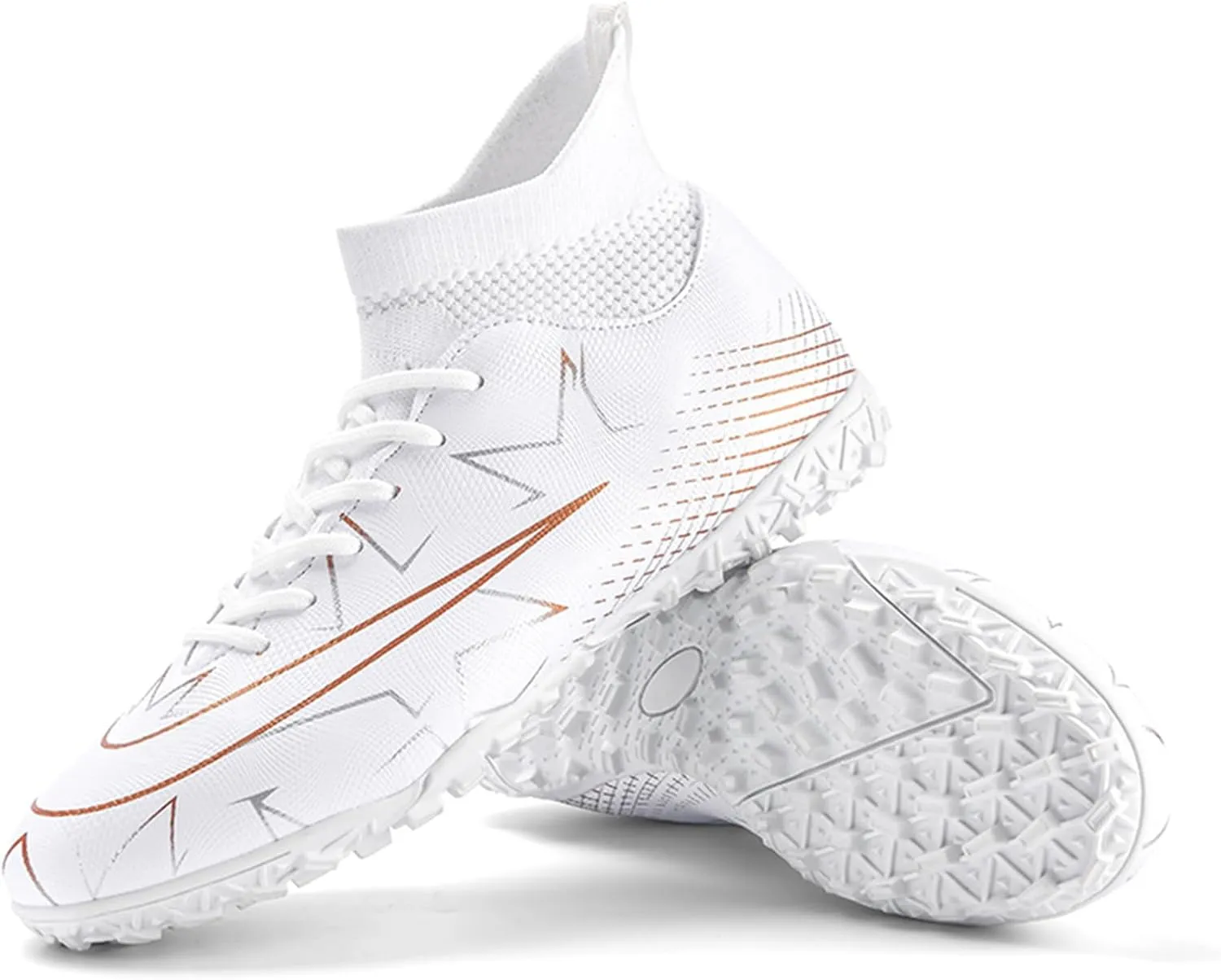 Mens Soccer Cleats Football Shoes for Big Boy Professional Spikes Hightop Turf Outdoor Indoor Soccer Boots