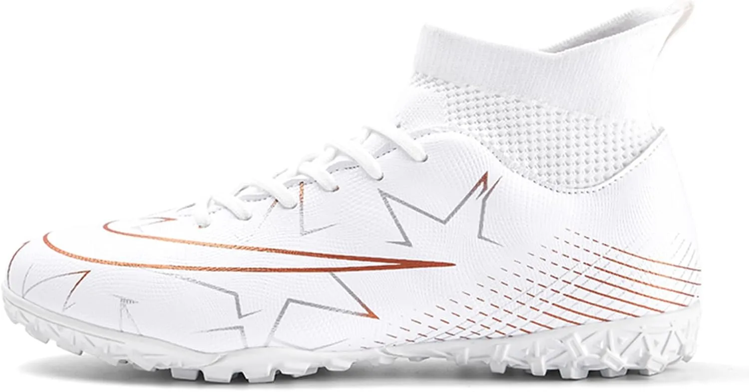 Mens Soccer Cleats Football Shoes for Big Boy Professional Spikes Hightop Turf Outdoor Indoor Soccer Boots