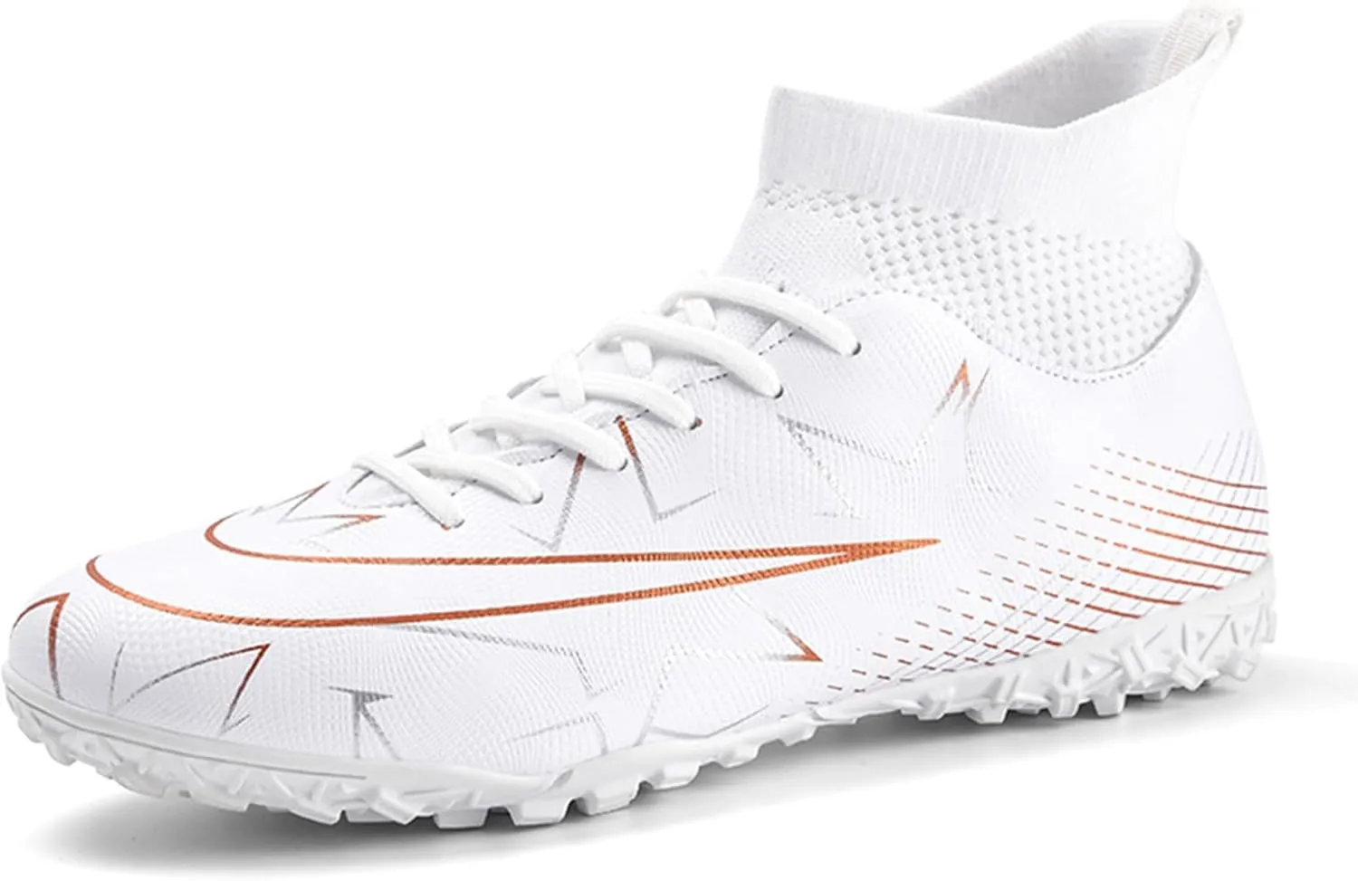 Mens Soccer Cleats Football Shoes for Big Boy Professional Spikes Hightop Turf Outdoor Indoor Soccer Boots