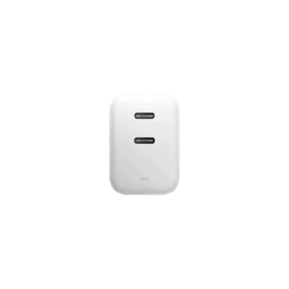 NATIVE UNION Fast GaN Charger PD 35W 2x USB-C Charger Multi Plug - White