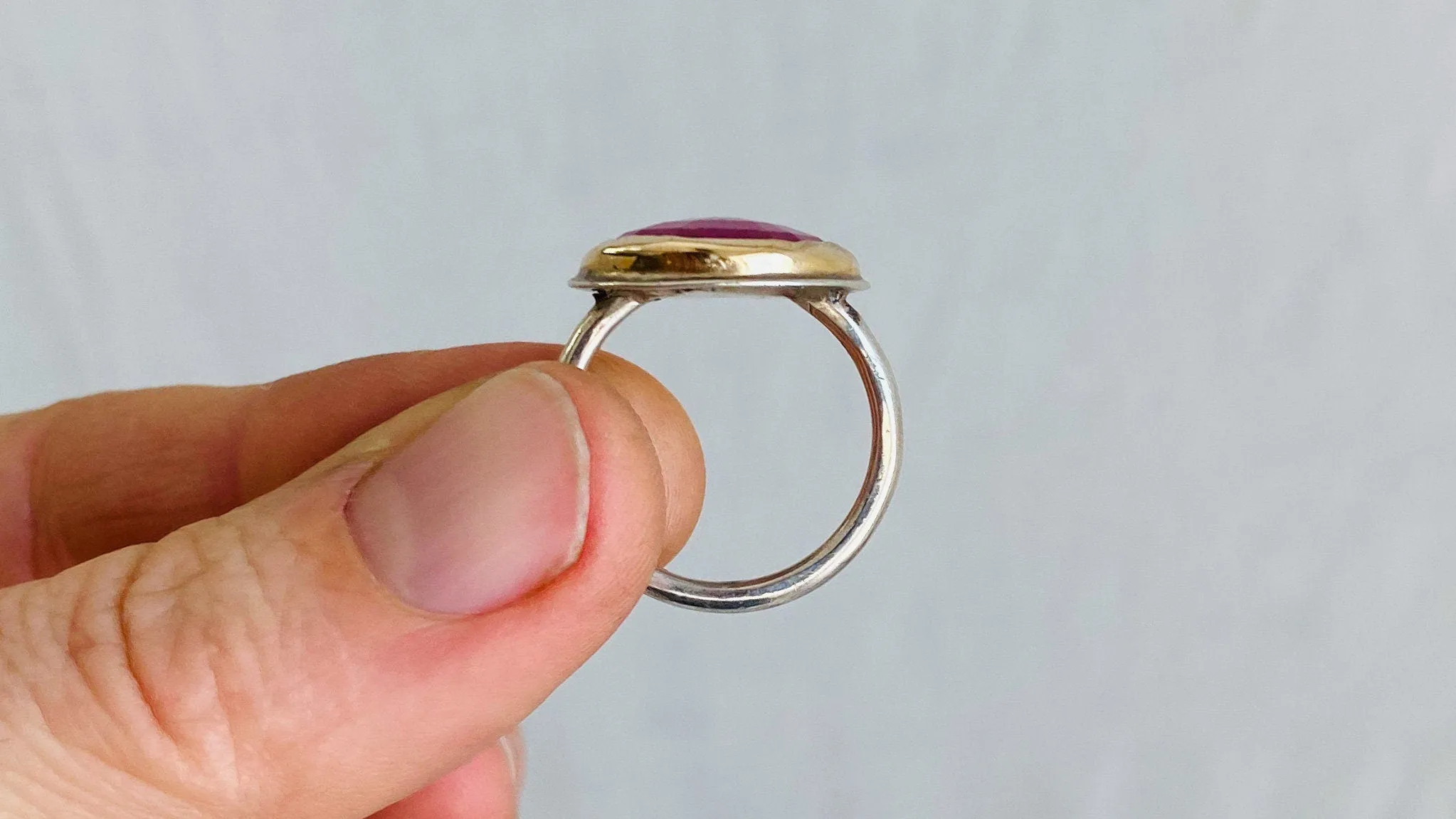 Pink Topaz Ring. Size 5.7