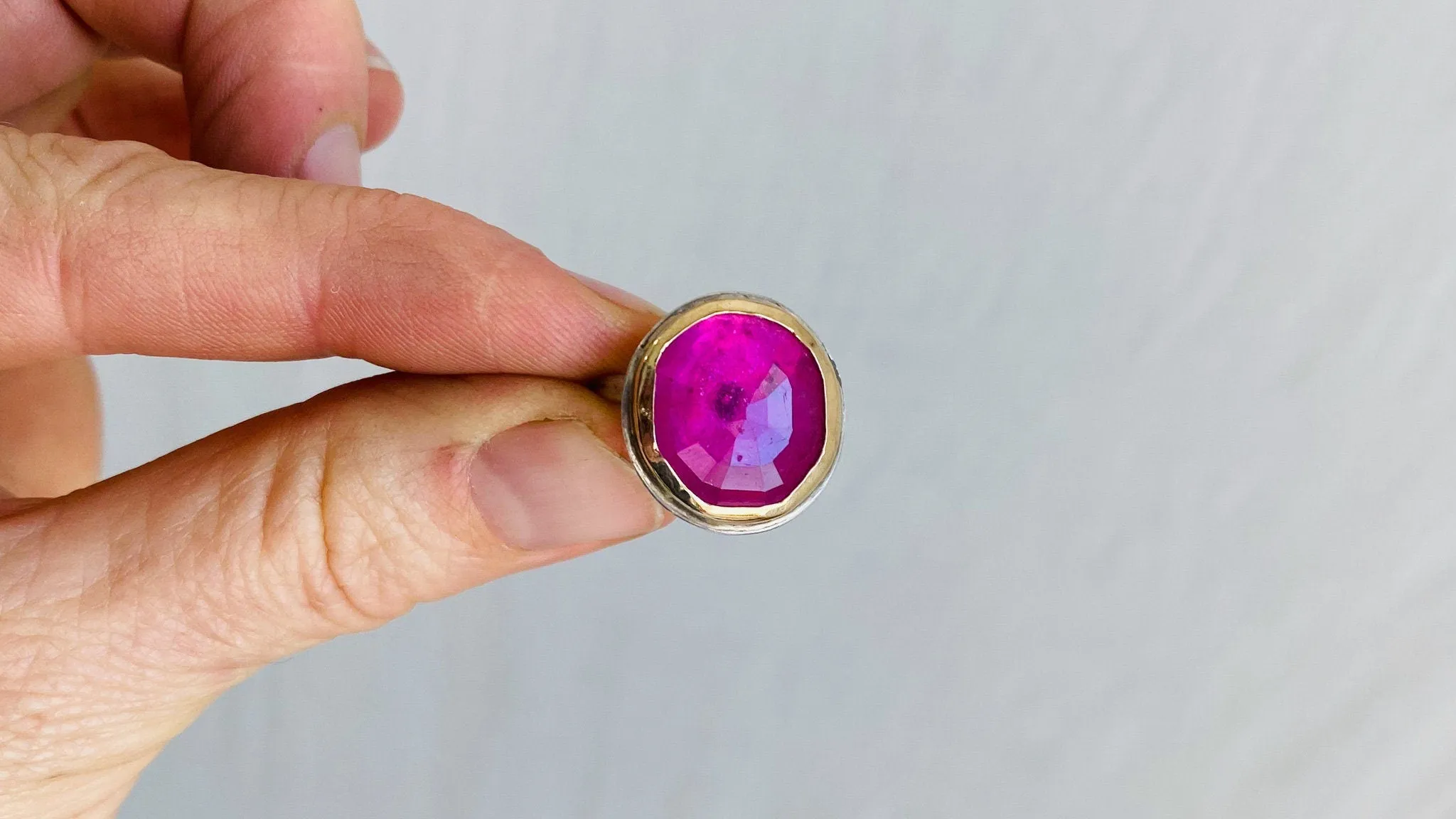 Pink Topaz Ring. Size 5.7