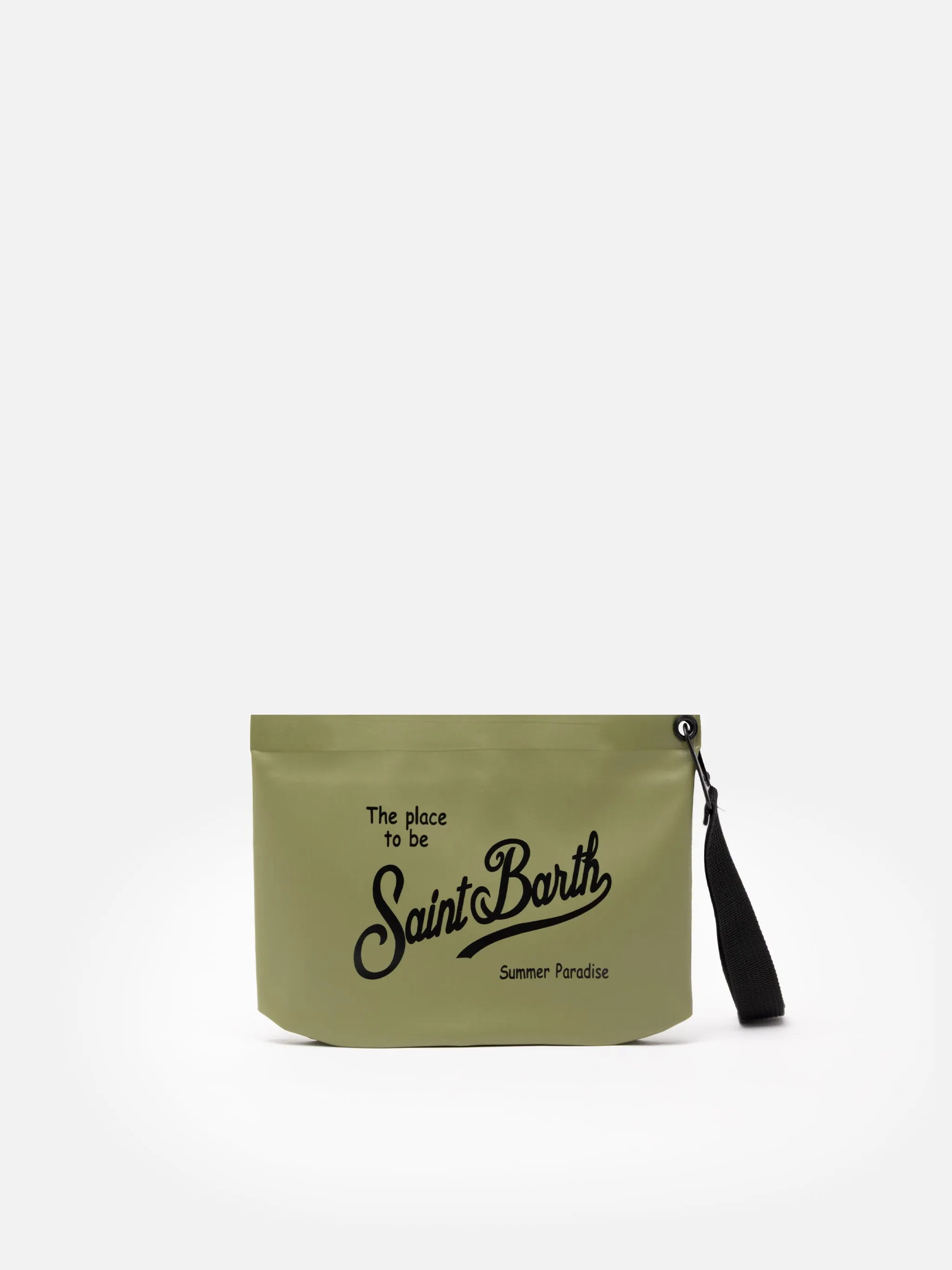 Pochette Aline verde militare water-resistant
