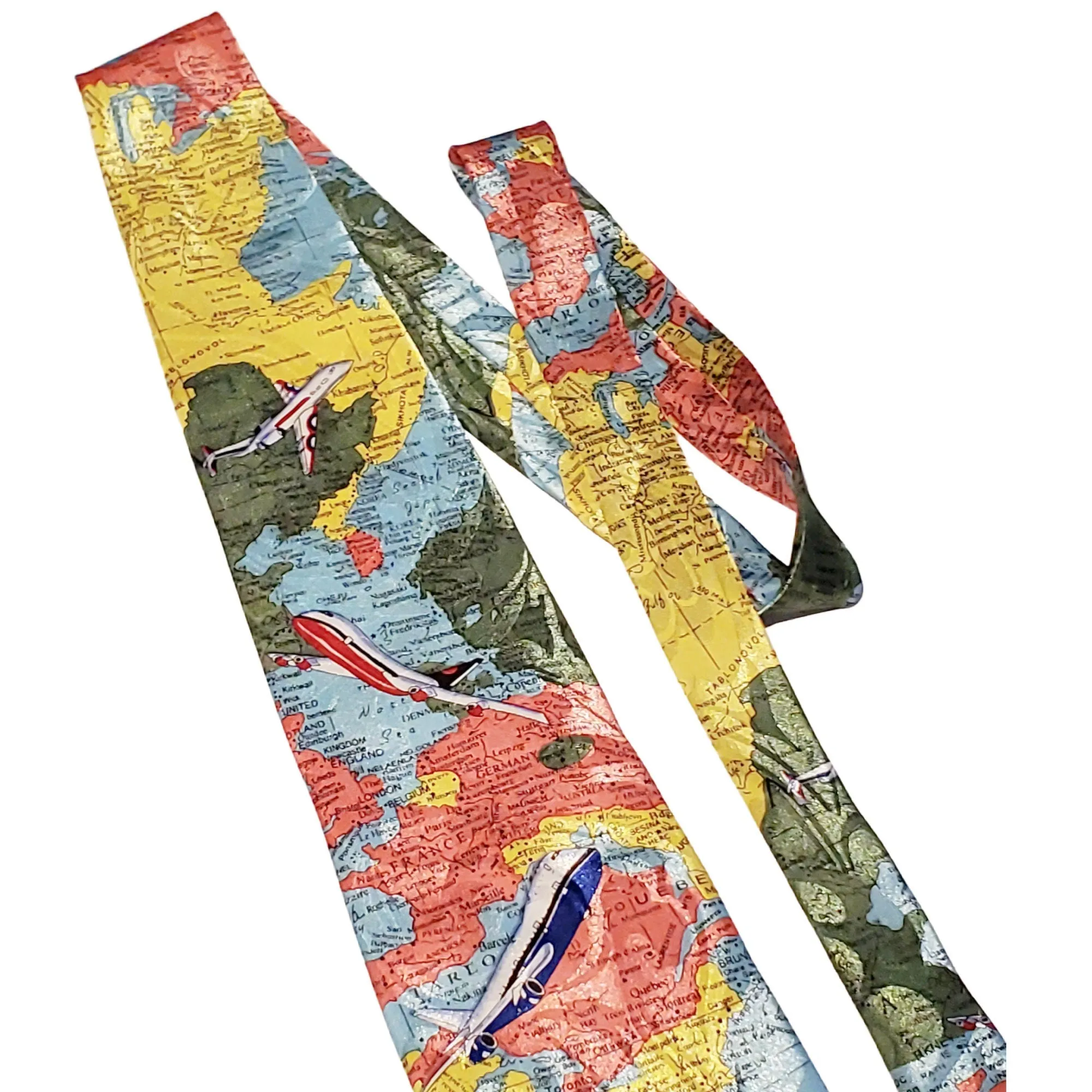 Retro Novelty Travel Necktie, Global Print | Collectible GIMMICK Men's Tie