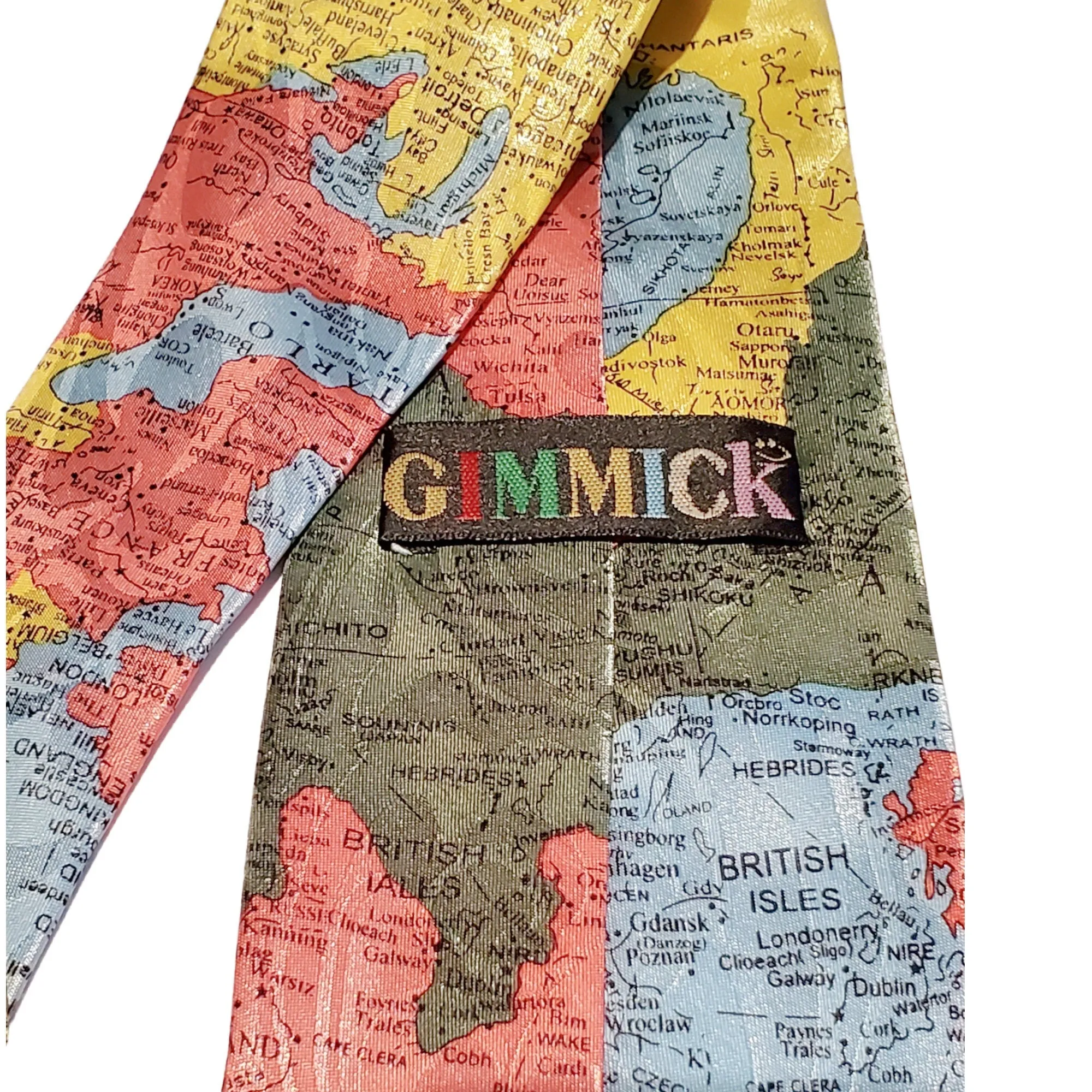 Retro Novelty Travel Necktie, Global Print | Collectible GIMMICK Men's Tie