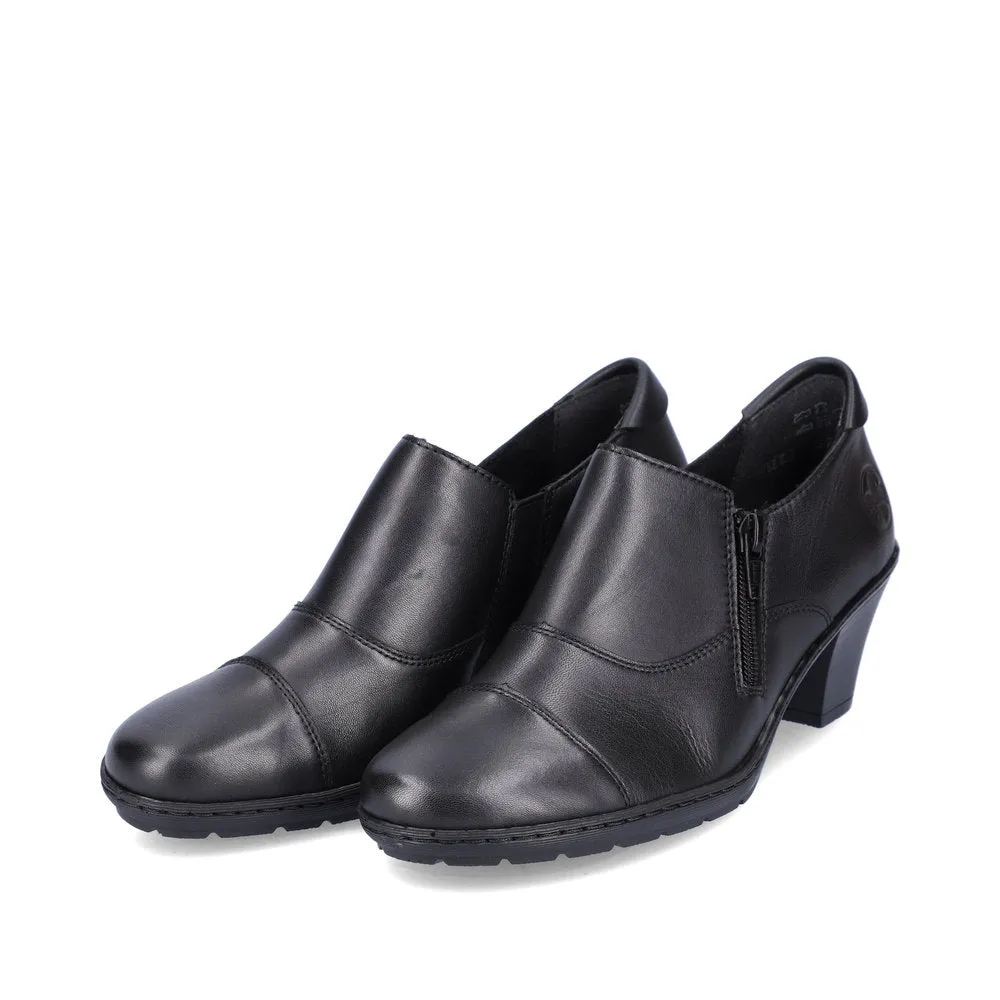 Rieker Trouser Shoes Black Work Shoes Zip 57173-02 sale