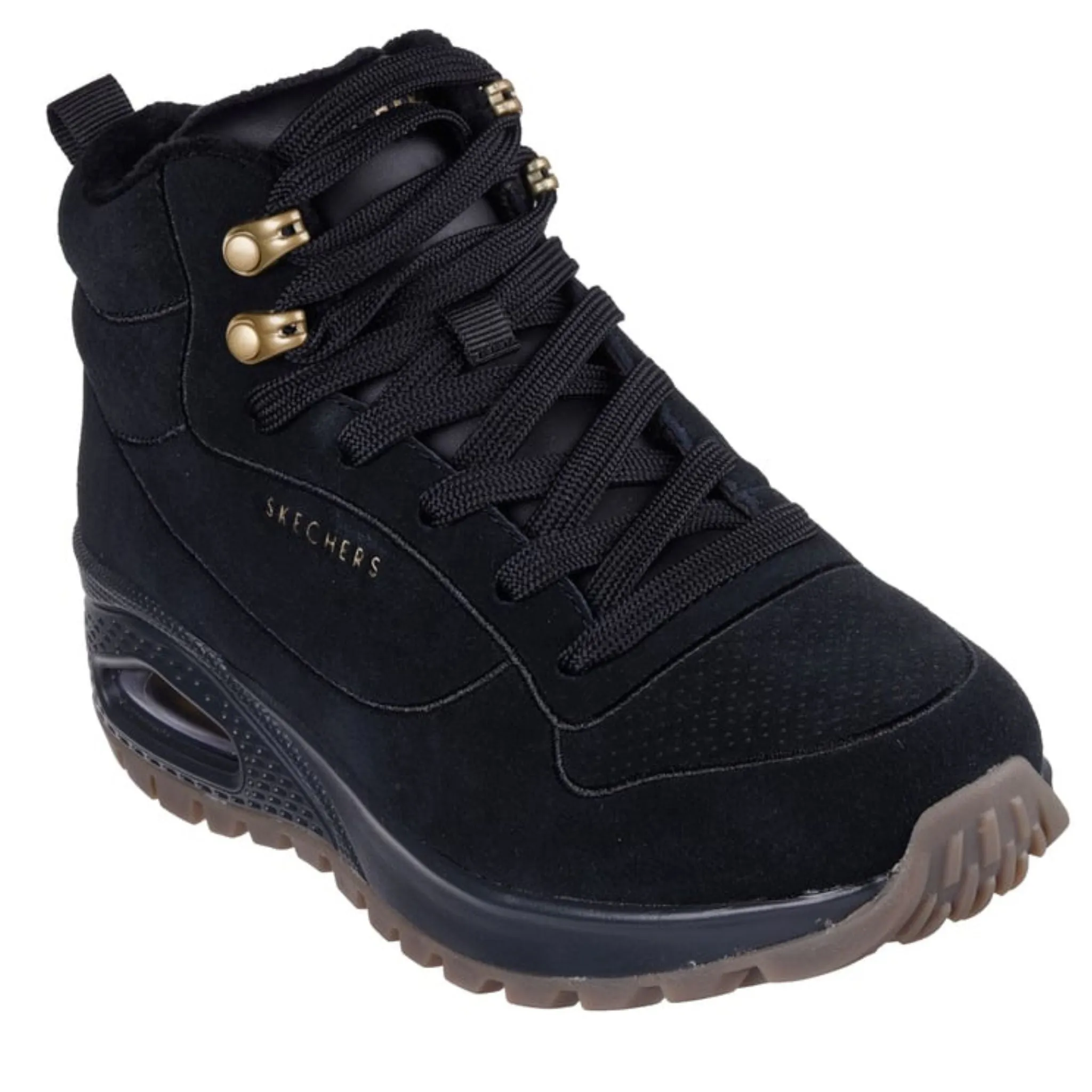 Skechers Women's 177174 Uno Rugged - Glamorous Terrain Black Casual Shoes