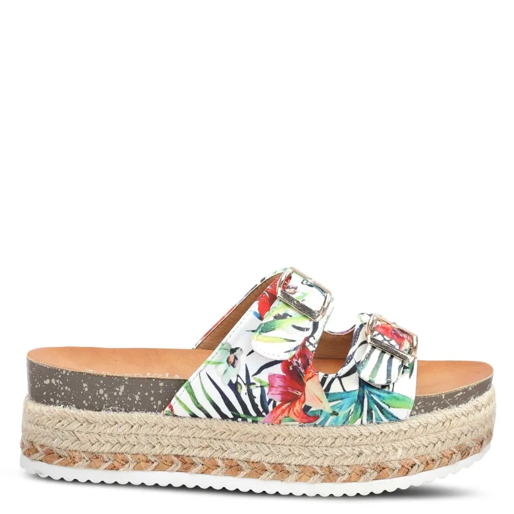 Spring Step Shoes Patrizia Jyothi Women's Tropical Print Slide Sandals