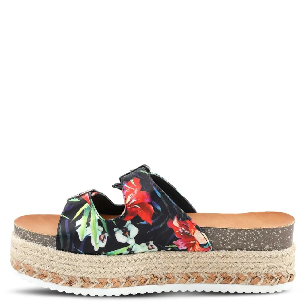 Spring Step Shoes Patrizia Jyothi Women's Tropical Print Slide Sandals