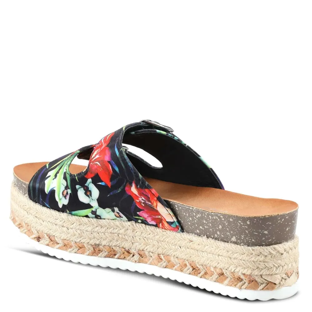 Spring Step Shoes Patrizia Jyothi Women's Tropical Print Slide Sandals