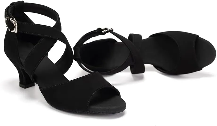 SWDZM Ballroom Dance Shoes Latin Salsa Tango Professional Performance Practice Dancing Shoes,Model FT095