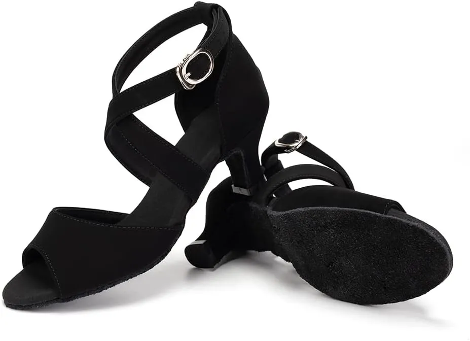 SWDZM Ballroom Dance Shoes Latin Salsa Tango Professional Performance Practice Dancing Shoes,Model FT095