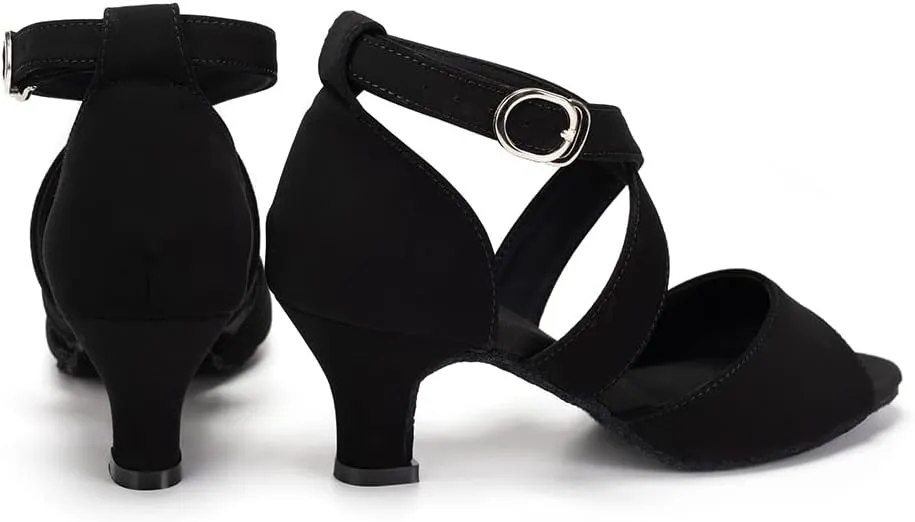 SWDZM Ballroom Dance Shoes Latin Salsa Tango Professional Performance Practice Dancing Shoes,Model FT095