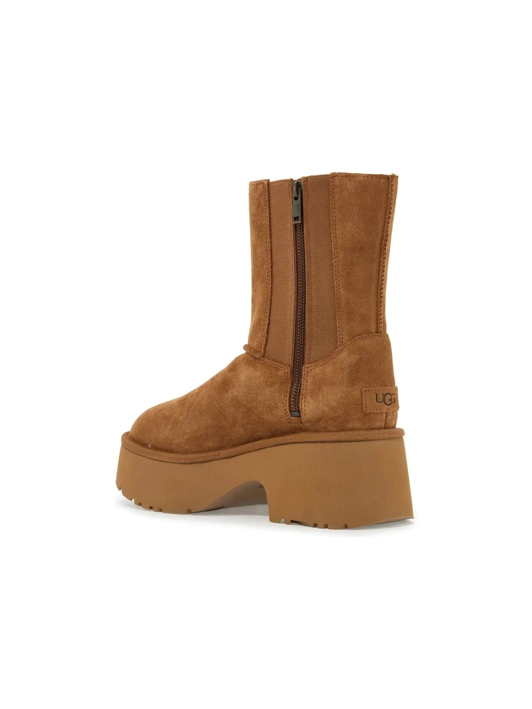 Twin Seam Suede Ankle Boots