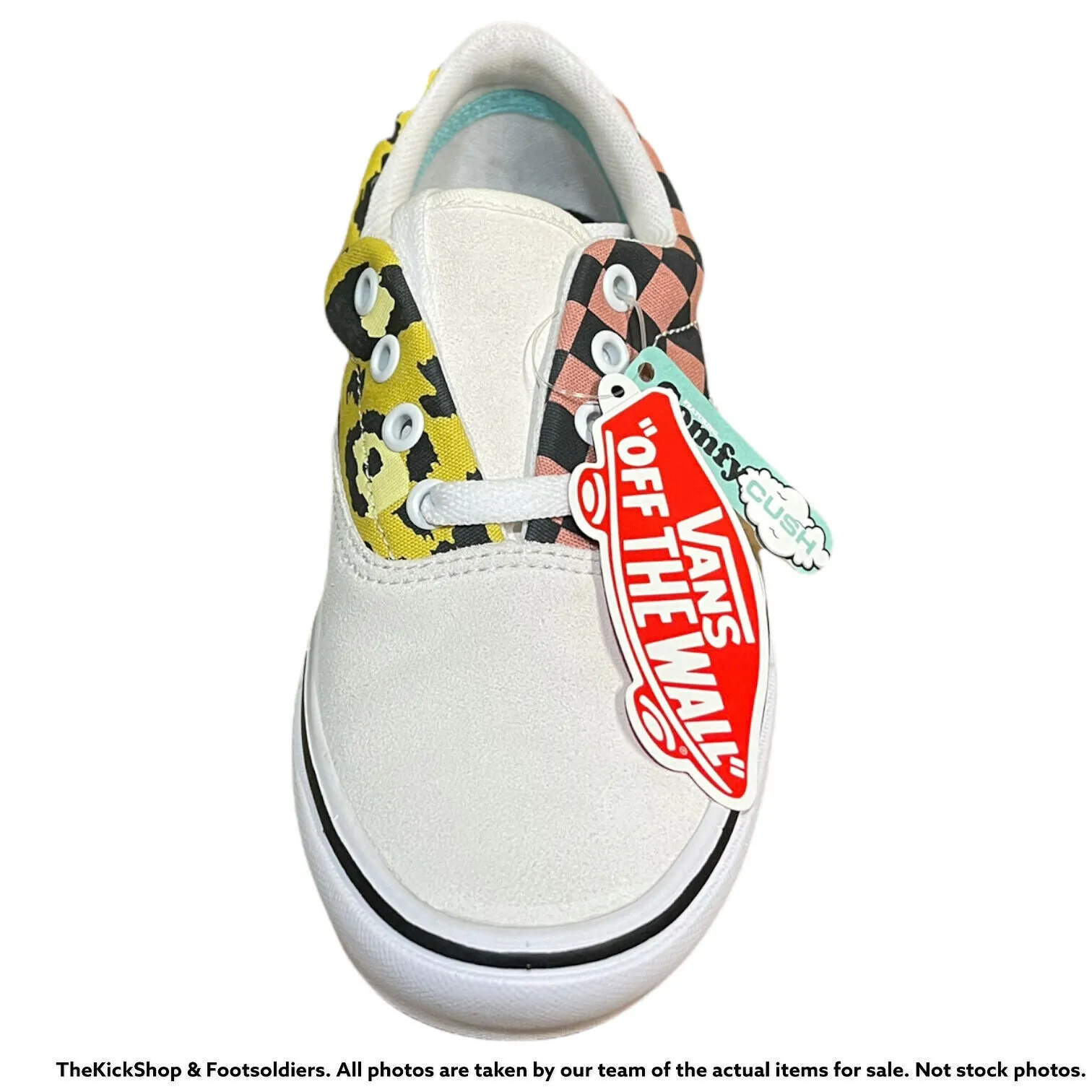VN0A3WM91PC1 VANS Comfycush Era Mixed Media (White) Men Size 6 | Women Size 7.5