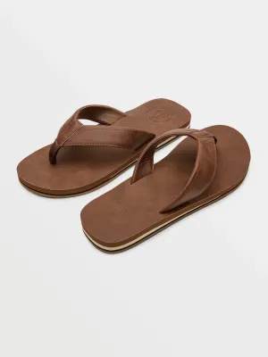 VOLCOM MEN'S VICTOR LX SANDALS - BROWN