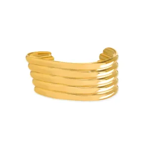 Wavy Cuff Bracelet Water Resistant