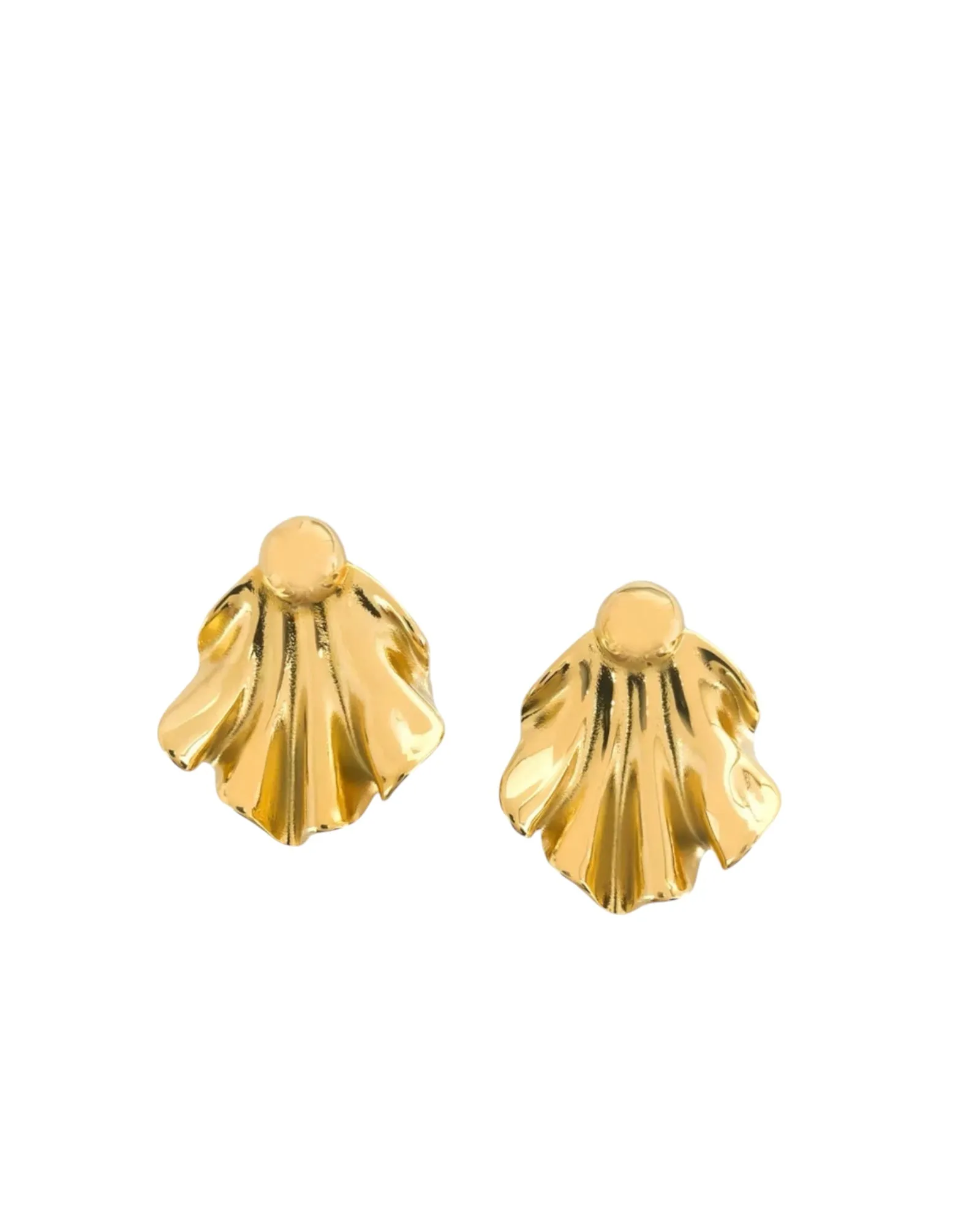 Wavy Seashell Earrings Water Resistant
