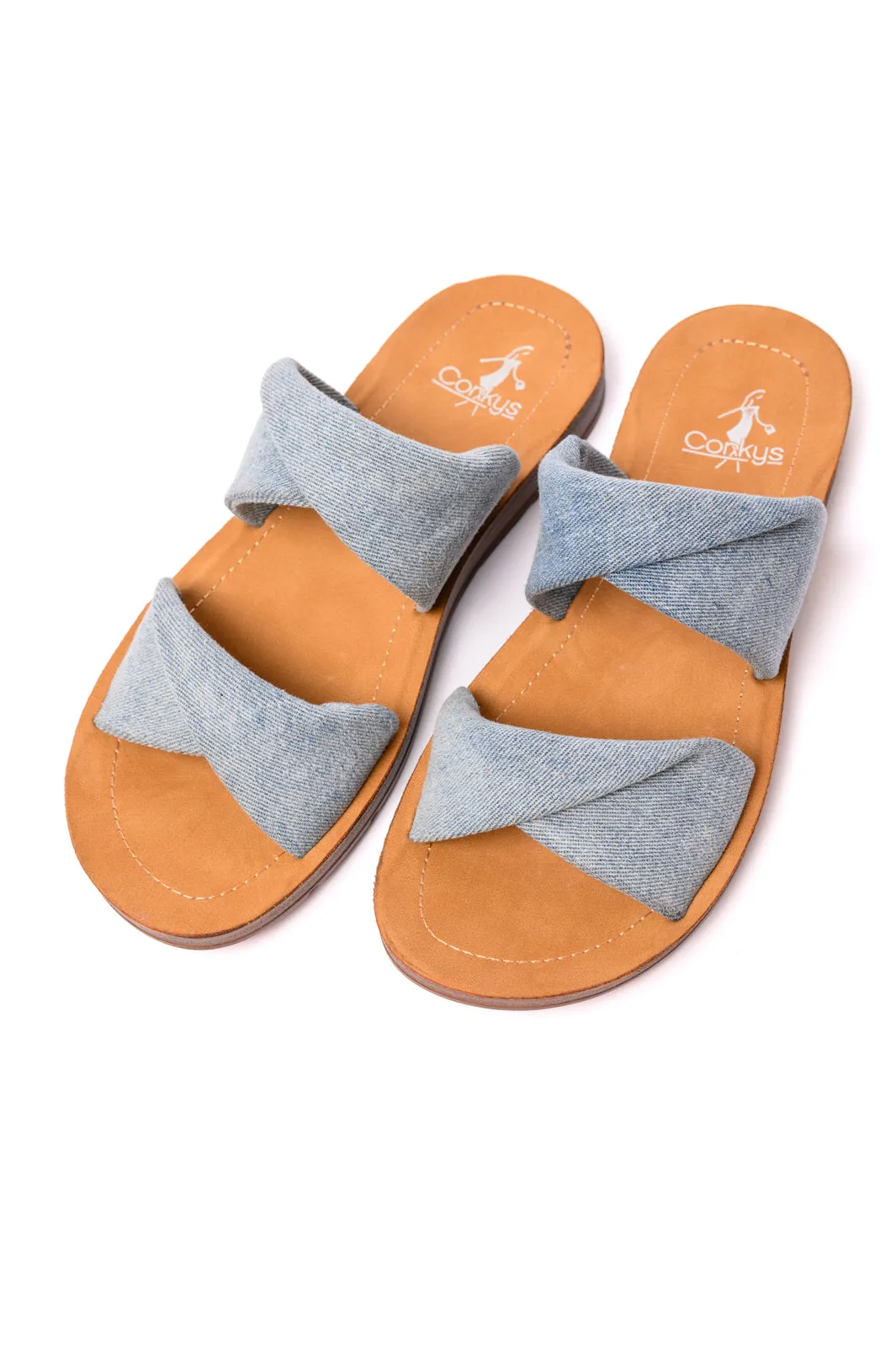 With a Twist Sandal in Denim- CORKY'S